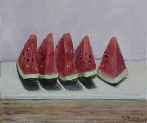 still life - food - fruit - watermelon Yang Zhaohui