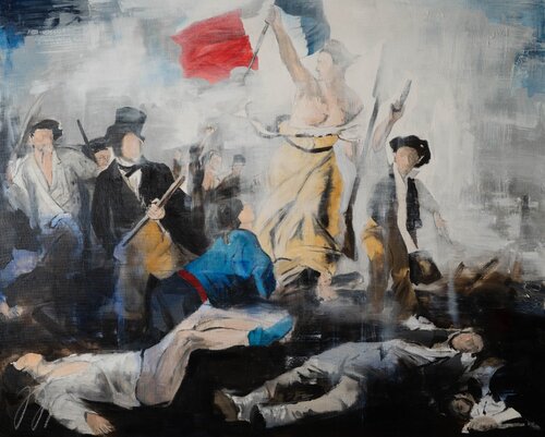 Liberty Leading the People after Delacroix Tomoya Nakano