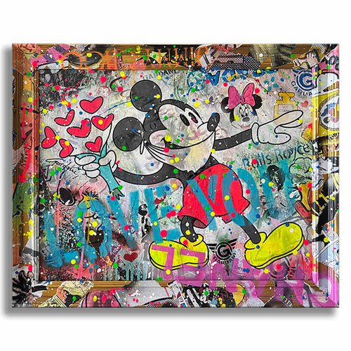 Mickey Love you more – Original Painting on canvas Gardani