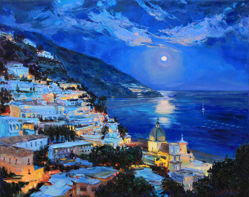 Night Amalfi Coast Alisa Onipchenko-Cherniakovska